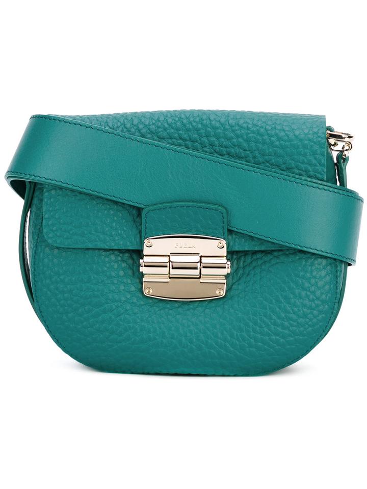 Furla Club Crossbody Bag, Women's, Green, Leather