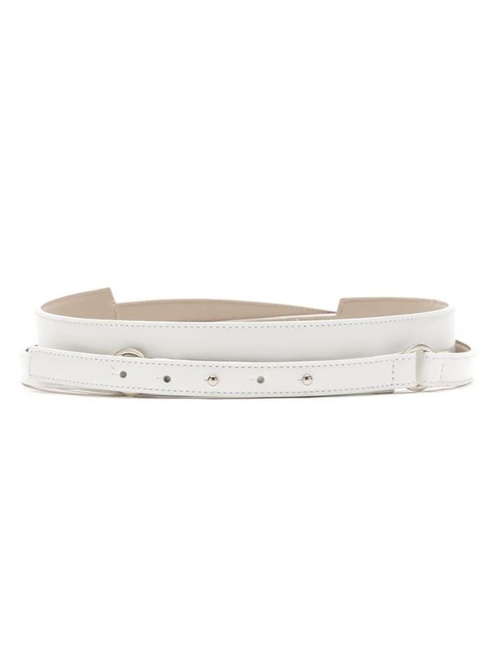 Reinaldo Lourenço Leather Belt - White