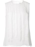 Jason Wu Stitched Panel Tank, Women's, Size: 4, White, Silk