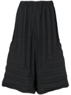 Issey Miyake Cauliflower Pleated Oversized Bermudas - Black
