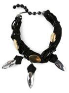 Yves Saint Laurent Vintage Wrapped Necklace, Women's, Size: Medium, Black