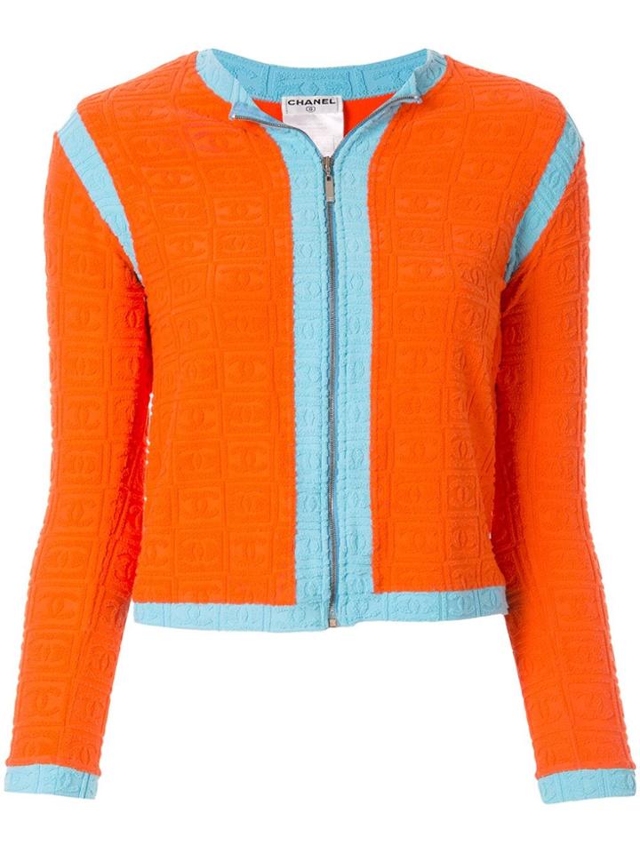 Chanel Pre-owned Sports Line Zip Up Jacket - Orange