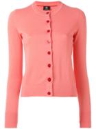 Ps By Paul Smith Crew Neck Cardigan, Women's, Size: 42, Pink/purple, Cotton
