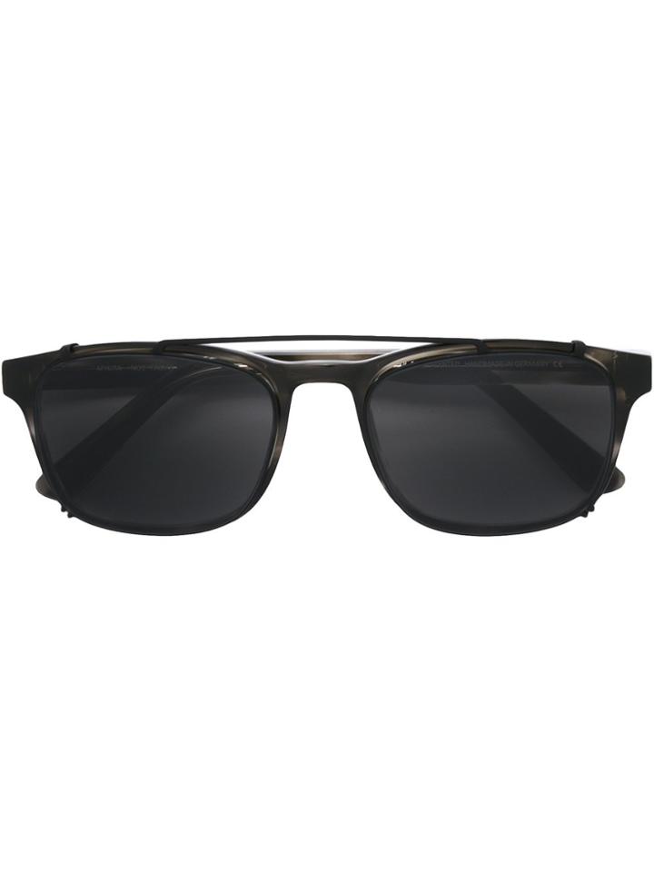 Mykita 'fabian' Glasses With Clip-on Shades - Black