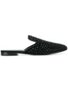 Giuseppe Zanotti Embellished Slip-on Slippers - Black