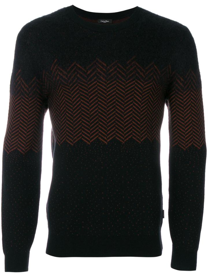 Calvin Klein Contrast Knitted Sweatshirt - Blue