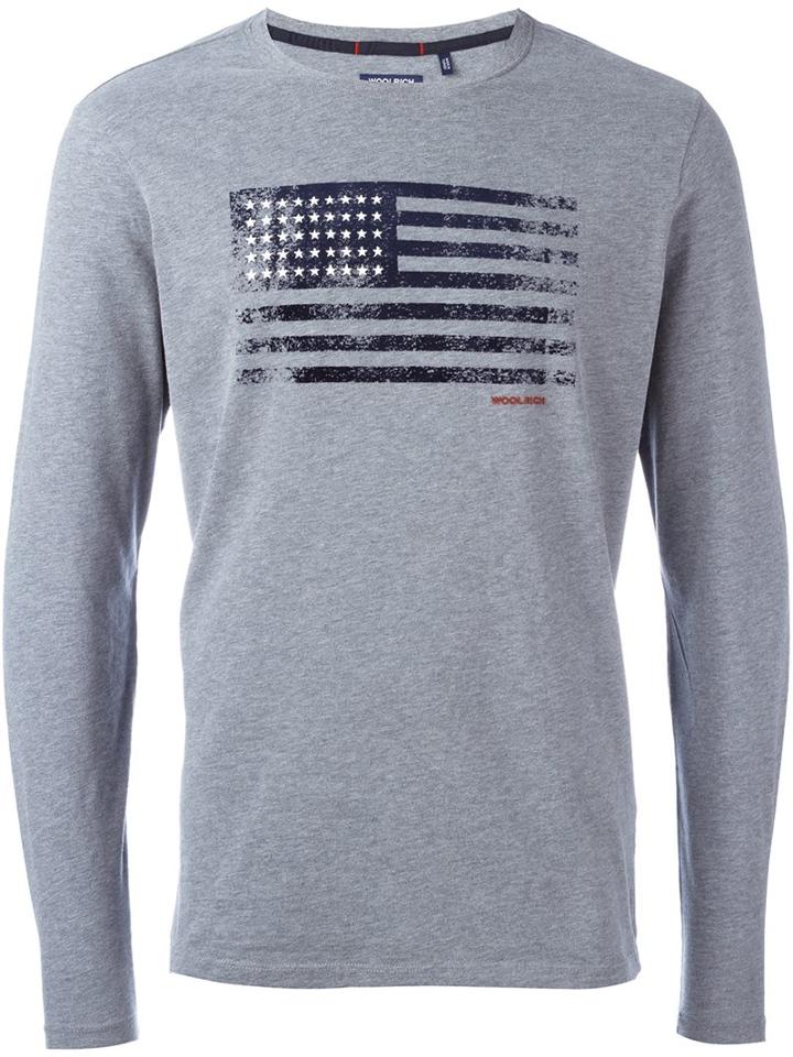Woolrich American Flag Printed T-shirt