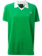 Adidas Originals By Alexander Wang - Velour Logo Polo Shirt - Unisex - Cotton/polyester - S, Green, Cotton/polyester