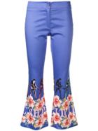 Ultràchic Floral Print Trousers - Blue