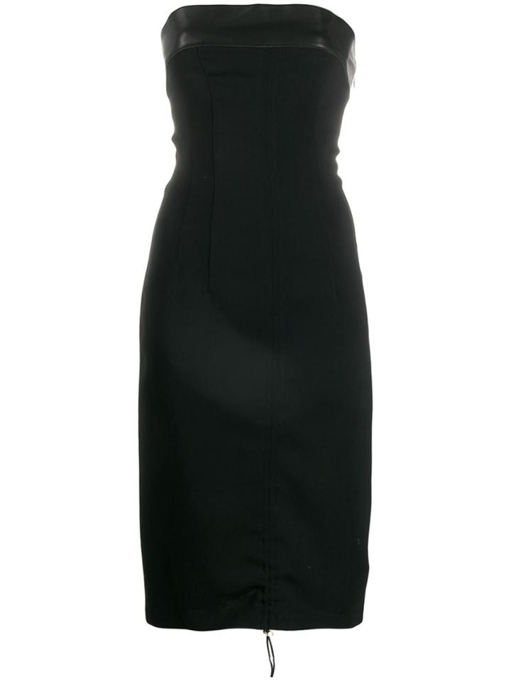John Richmond Strapless Fitted Midi Dress - Black