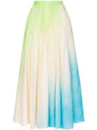 Roksanda Ambra Ombré Pleated Maxi-skirt - Multicolour