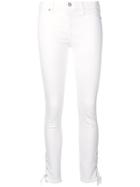 7 For All Mankind Skinny Side Tie Jeans - White