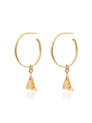 Hermina Athens Hermina Yg Pyramid Hoop Erng - Metallic