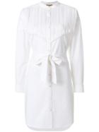 Burberry Pintuck Detail Shirt Dress - White