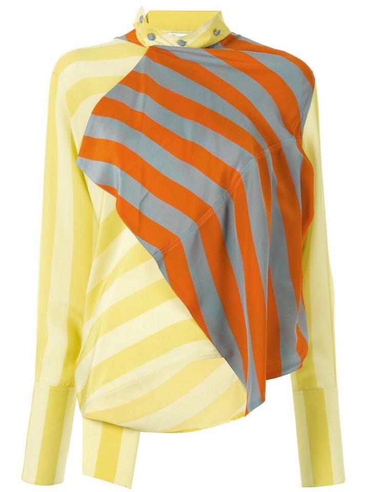 Jw Anderson Draped Contrast Panel Blouse - Yellow