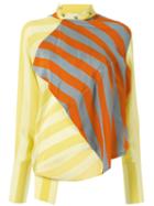 Jw Anderson Draped Contrast Panel Blouse - Yellow