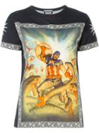 Fausto Puglisi Captain America Print T-shirt, Women's, Size: 40, Cotton