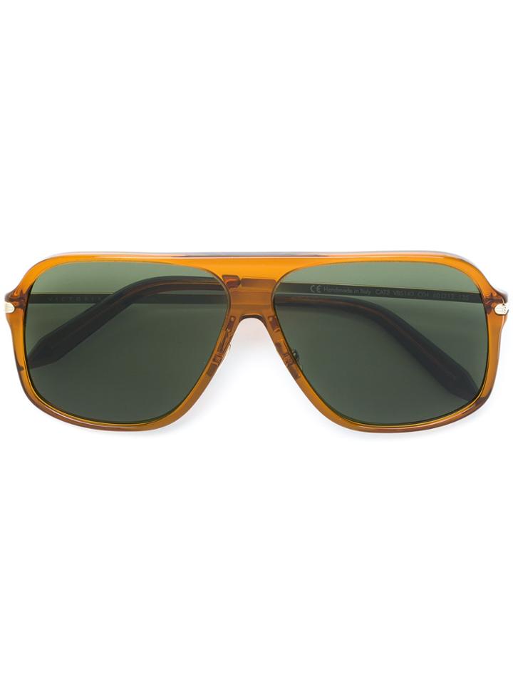 Victoria Beckham Aviator Shaped Sunglasses - Brown