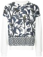Yoshiokubo Leaf Printed Sweatshirt - White