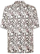 Alexander Wang Hawaiian Short Sleeved Shirt, Men's, Size: 52, White, Silk