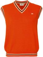 Céline Pre-owned Stripe Trim Sweater Vest - Orange