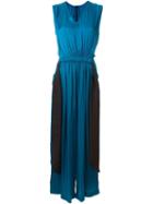 Cédric Charlier Gathered Waist Jumpsuit, Women's, Size: 44, Blue, Polyester