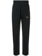Ea7 Emporio Armani Logo Patch Track Pants - Blue