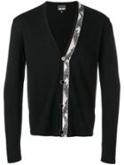 Just Cavalli Stripe Detail Cardigan - Black