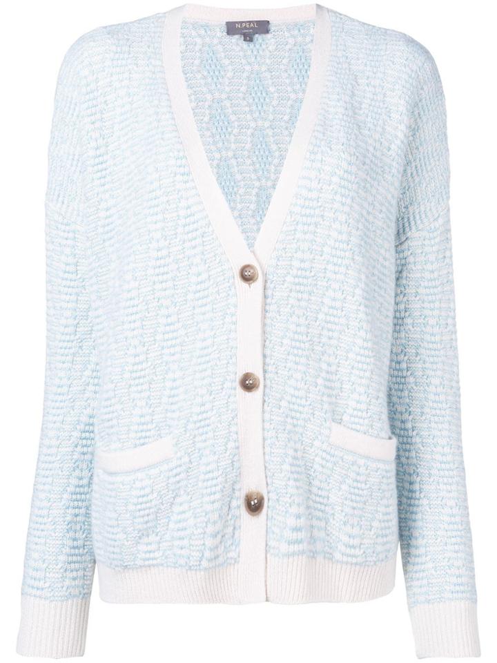 N.peal Two-tone Cardigan - White
