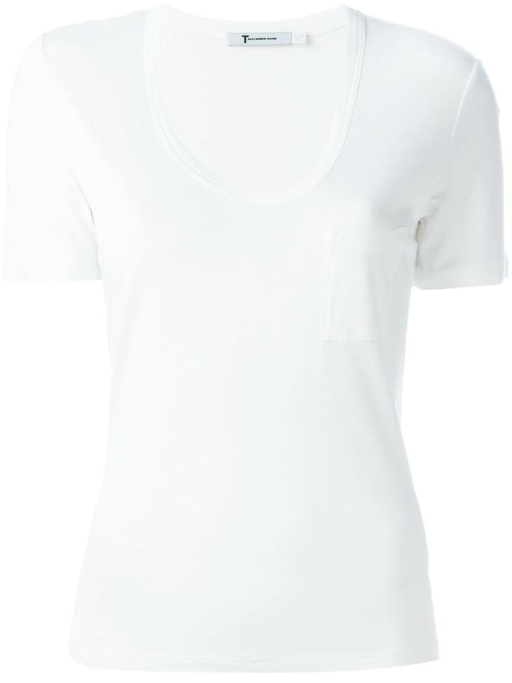 T By Alexander Wang Scoop Neck T-shirt - White