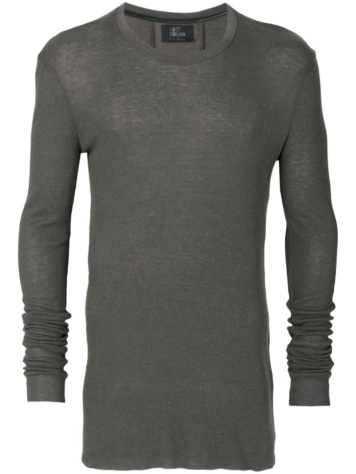 Lost & Found Ria Dunn Elongated Sleeves Slim-fit Jumper - Grey