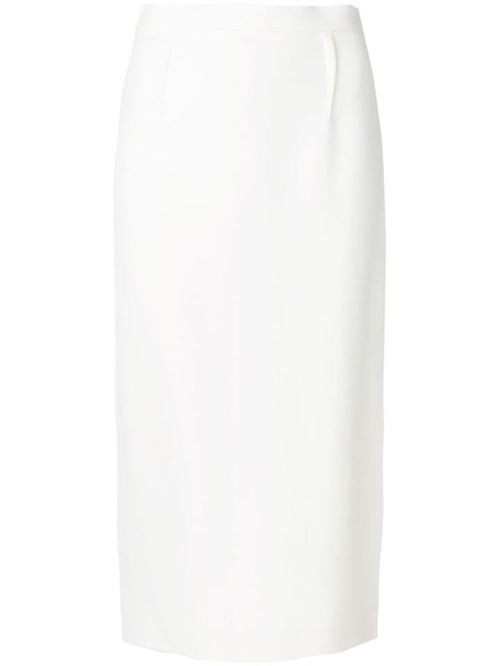 Roland Mouret Rear Zip Pencil Skirt - White