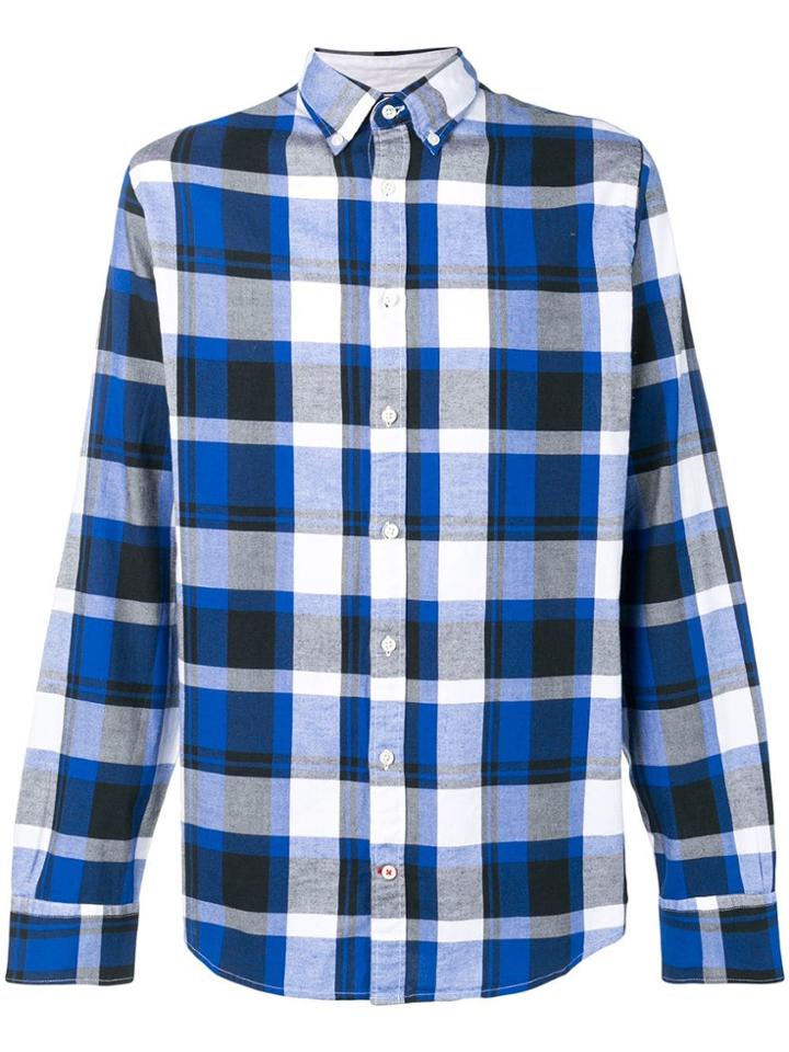 Tommy Hilfiger Plaid Button Down Shirt - Blue