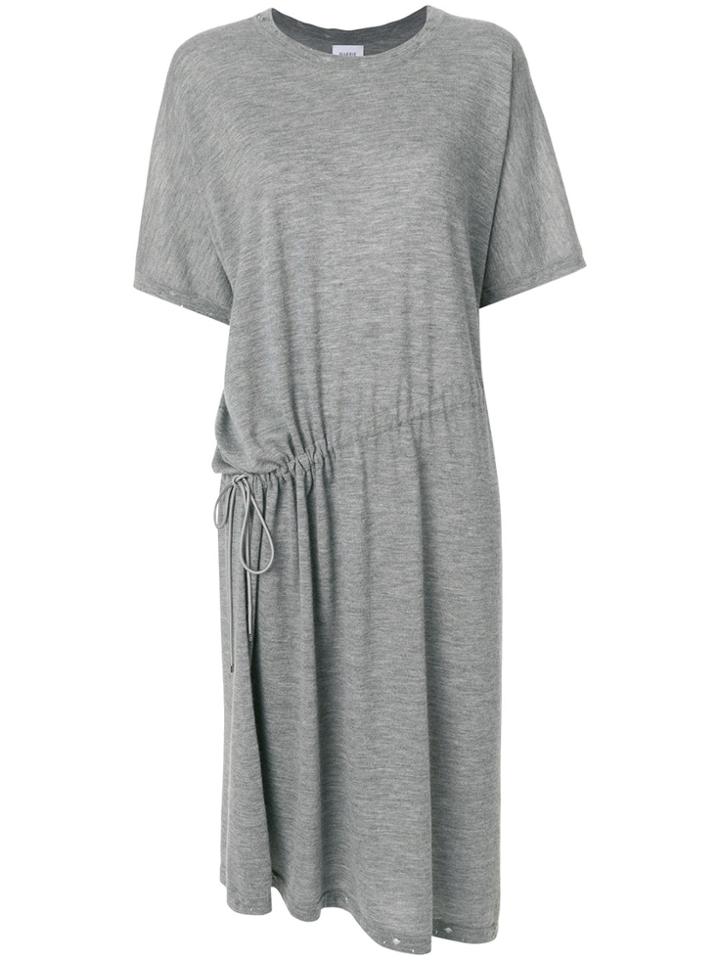 Barrie Cashmere Drawstring Dress - Grey