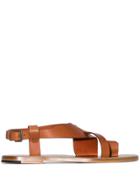 Bottega Veneta Cross-over Strap Sandals - Brown
