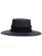 Rag & Bone Woven Hat, Women's, Black, Straw