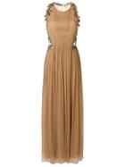 Alberta Ferretti Embroidered Details Gown - Brown