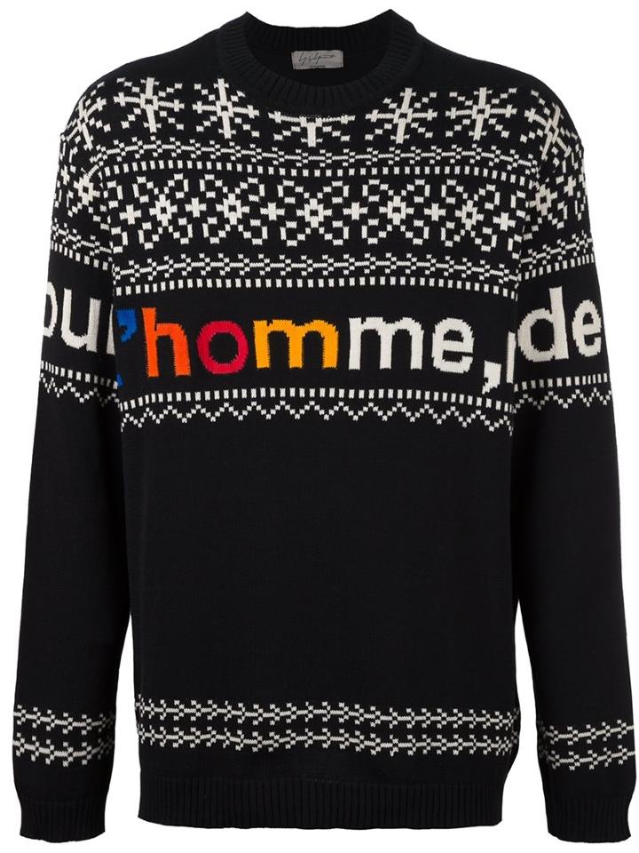 Yohji Yamamoto Logo Woven Jumper