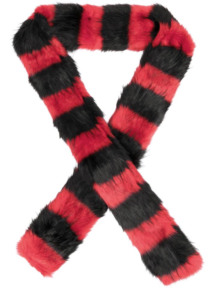 Mcq Alexander Mcqueen Long Faux Fur Scarf - Black