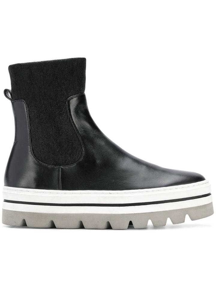 Steffen Schraut Elasticated Slip-on Platform Boots - Black