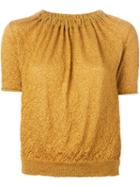 Lanvin Creased Top, Women's, Size: Medium, Yellow/orange, Polyester