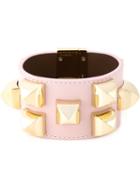 Givenchy Studded Cuff, Women's, Size: M, Pink/purple, Calf Leather/metal Other