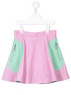 Valmax Kids - Zip Pocket Skater Skirt - Kids - Cotton/elastodiene - 4 Yrs, Pink/purple