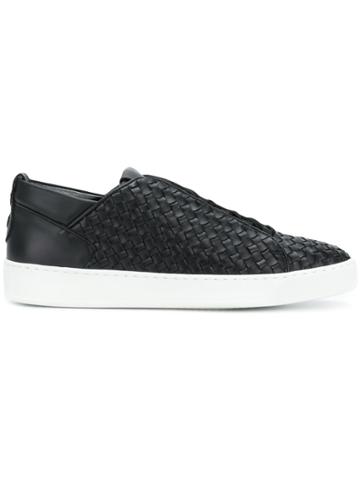 Alexander Smith Woven Lace-up Sneakers - Black