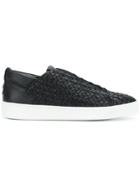 Alexander Smith Woven Lace-up Sneakers - Black