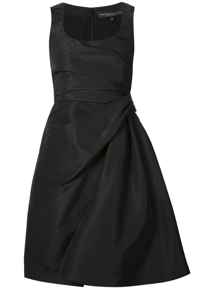 Carolina Herrera Asymmetric Draped A-line Dress
