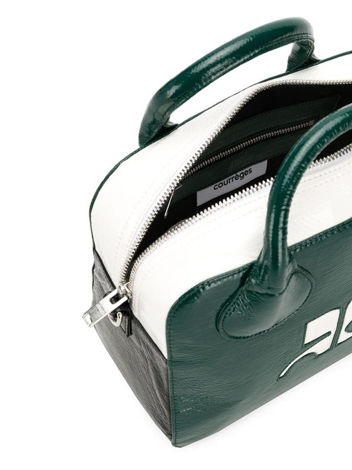 Courrèges Logo Print 2way Bag - Green