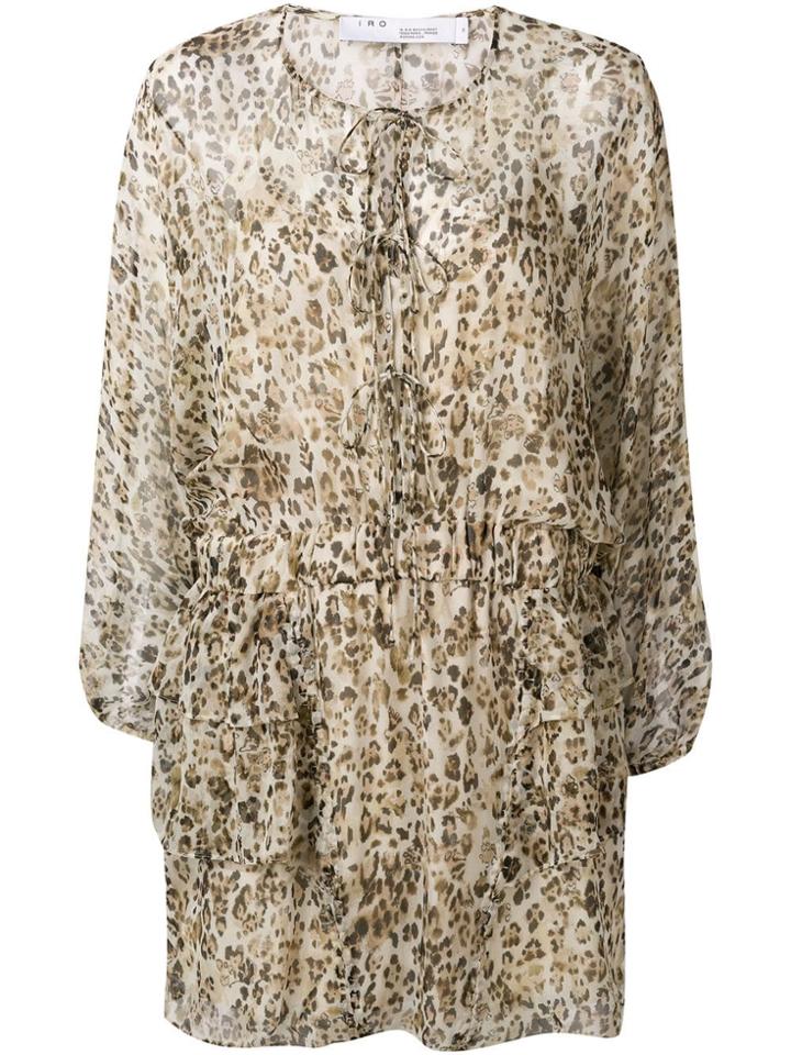 Iro Long Sleeved Summer Dress - Brown