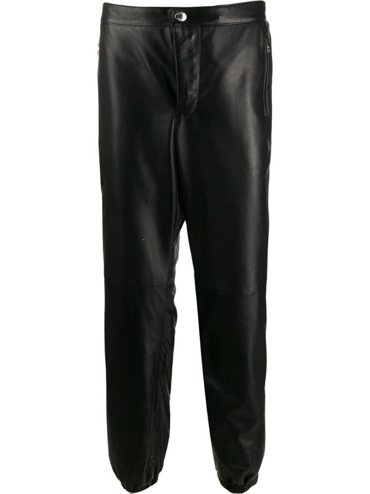 Prada Double Material Trousers - Black