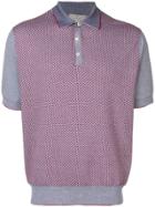 Canali Dotted Polo Top - Blue